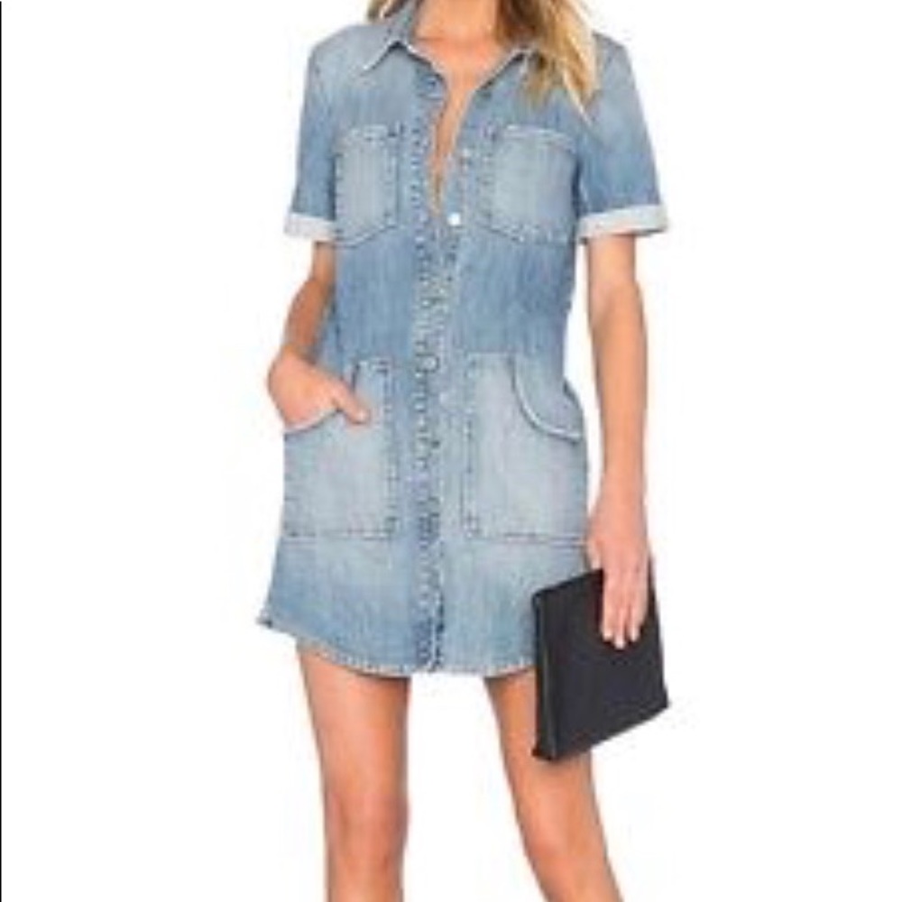 GRLFRND denim shirt dress